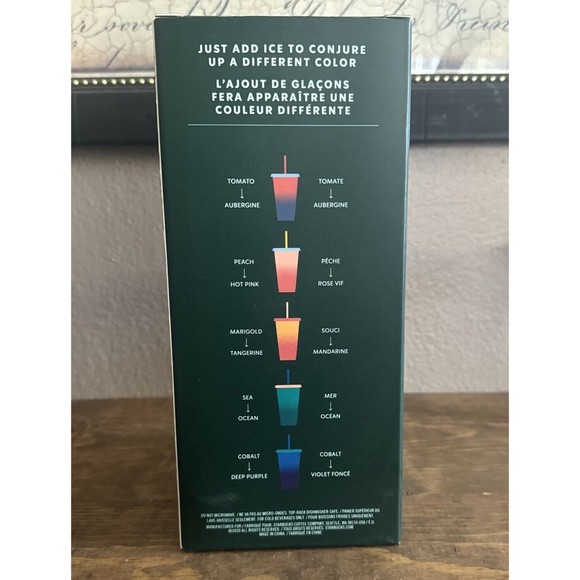 Starbucks 2020 Summer 5 Color-Changing Reusable Cold 24 Oz Cups Tumbler & Straws - Picture 3 of 6